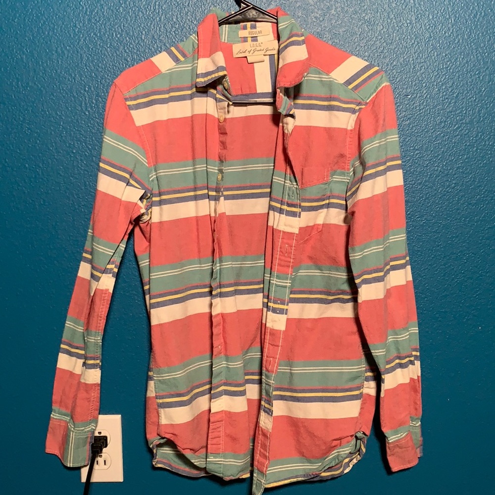 Cool Multicolored Pastel Button Up